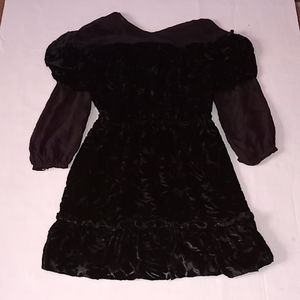 Rachel Zoe Ruffled Off-Shoulder Sheer Dress